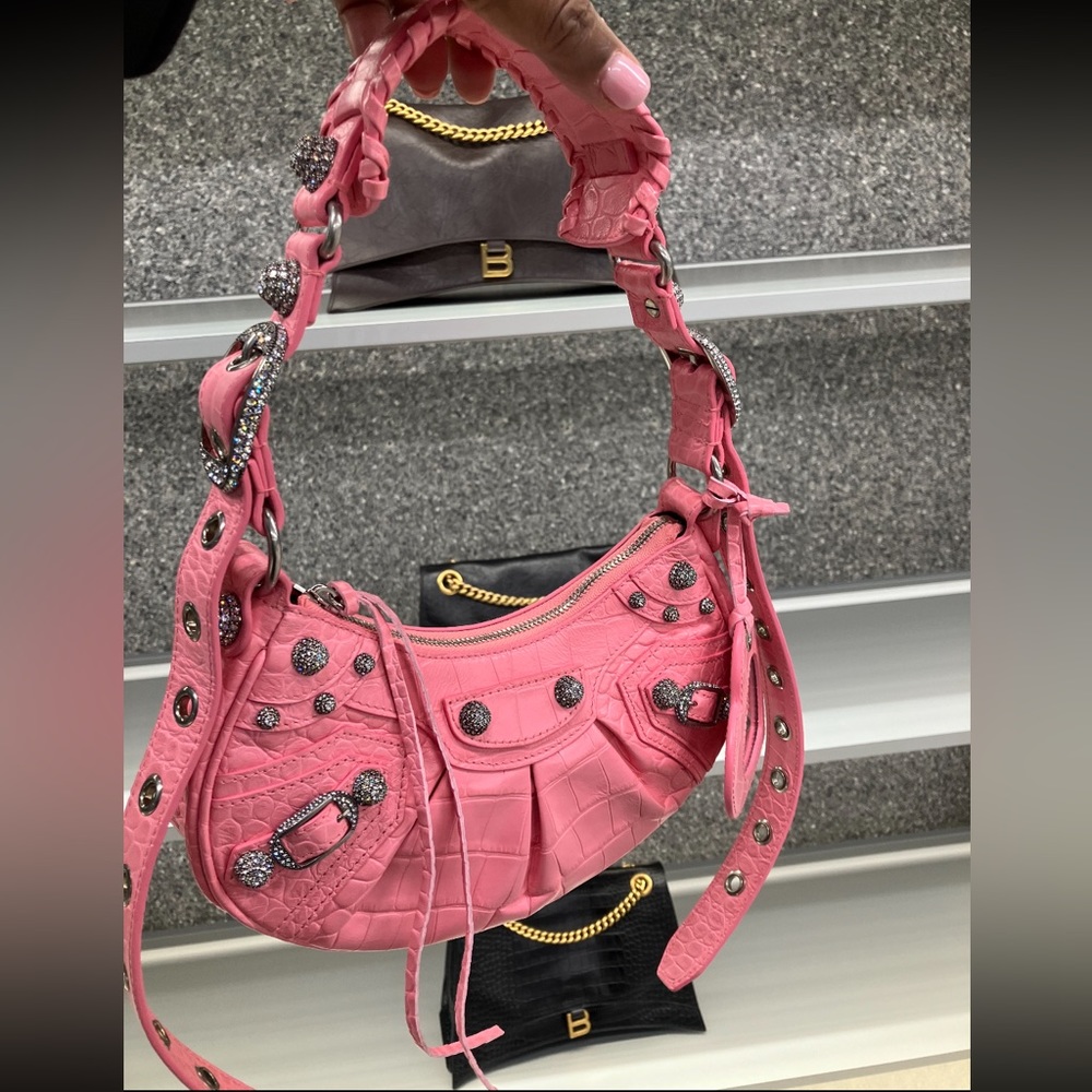 pink balenciaga shoulder bag